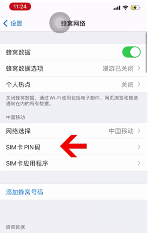 连山苹果14维修网分享如何给iPhone14的SIM卡设置密码 