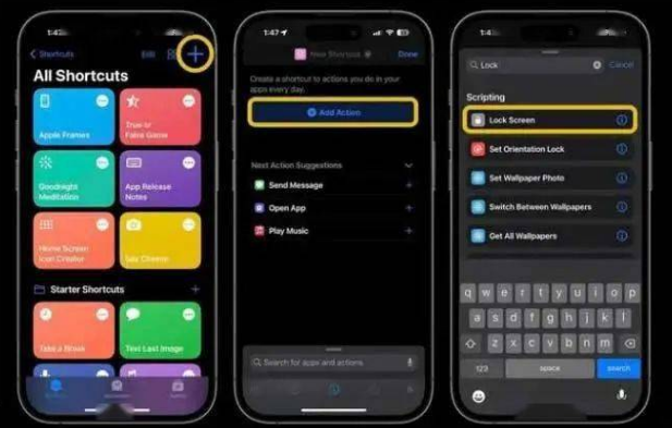 连山苹果14锁屏维修店分享iPhone14升级iOS16.4后如何创建锁屏快捷方式 