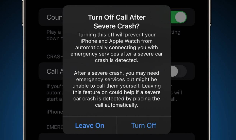 连山苹果14维修分享 iPhone 14 和 Apple Watch 上关闭崩溃检测 
